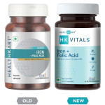 Healthkart Iron + Folic Acid - 60 Capsules