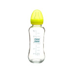 Mee Mee Premium Glass Feeding Bottle - Green - 240 Ml