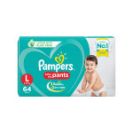 Pampers New Diapers Pants, Large - 64 Count