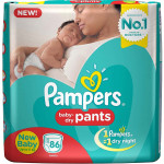 Pampers New Diapers Pants, New Baby - 86 Count