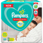 Pampers New Diapers Pants, New Born - 66 Count